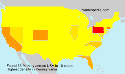 Surname Makray in USA Surname Makray in USA