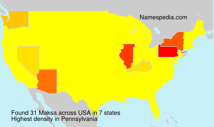 Surname Maksa in USA Surname Maksa in USA
