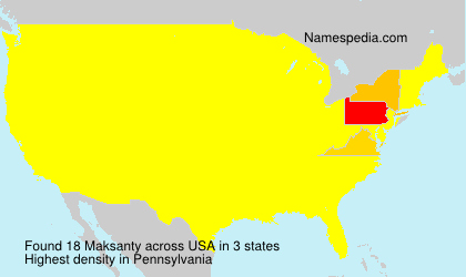 Surname Maksanty in USA Surname Maksanty in USA