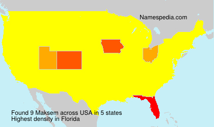 Surname Maksem in USA Surname Maksem in USA