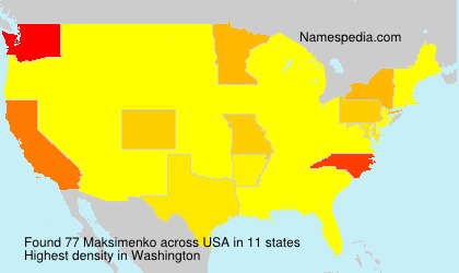 Surname Maksimenko in USA Surname Maksimenko in USA
