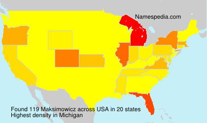 Surname Maksimowicz in USA Surname Maksimowicz in USA