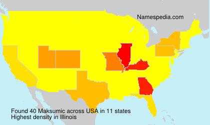 Surname Maksumic in USA Surname Maksumic in USA