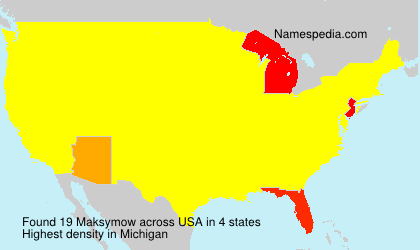 Surname Maksymow in USA Surname Maksymow in USA