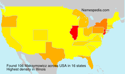 Surname Maksymowicz in USA Surname Maksymowicz in USA