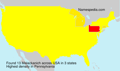 Surname Malackanich in USA