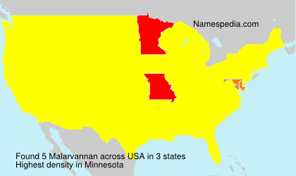 Surname Malarvannan in USA Surname Malarvannan in USA