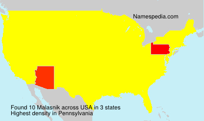 Surname Malasnik in USA