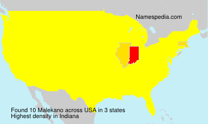 Surname Malekano in USA Surname Malekano in USA