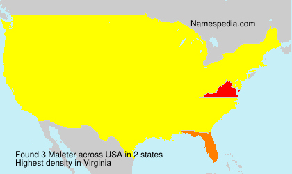 Surname Maleter in USA Surname Maleter in USA