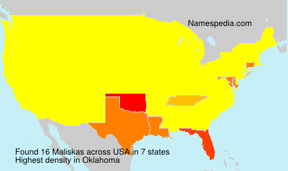 Surname Maliskas in USA Surname Maliskas in USA
