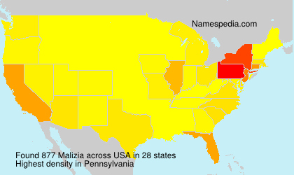 Surname Malizia in USA Surname Malizia in USA