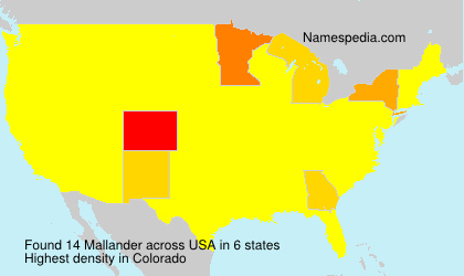 Surname Mallander in USA Surname Mallander in USA