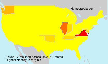 Surname Mallicott in USA Surname Mallicott in USA