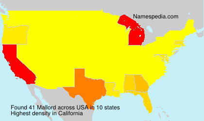 Surname Mallord in USA Surname Mallord in USA