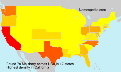 Surname Malsbary in USA Surname Malsbary in USA