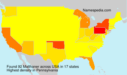 Surname Malthaner in USA Surname Malthaner in USA