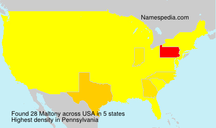 Surname Maltony in USA Surname Maltony in USA