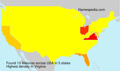 Surname Malunas in USA Surname Malunas in USA