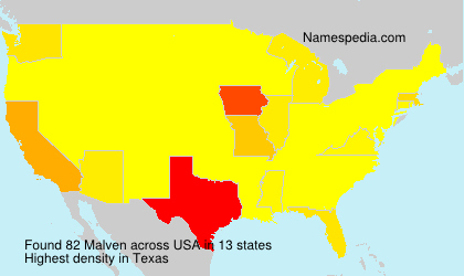 Surname Malven in USA