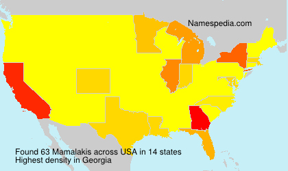 Surname Mamalakis in USA Surname Mamalakis in USA