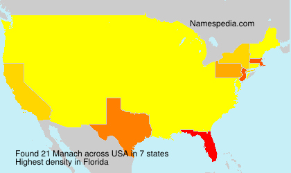 Surname Manach in USA Surname Manach in USA