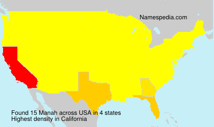 Surname Manah in USA Surname Manah in USA