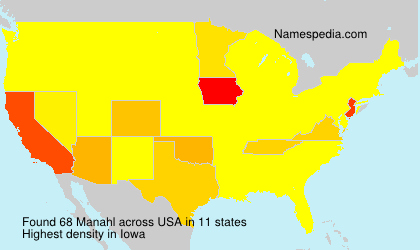 Surname Manahl in USA Surname Manahl in USA