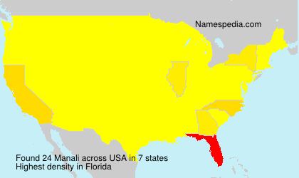 Surname Manali in USA Surname Manali in USA