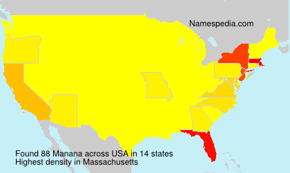 Surname Manana in USA Surname Manana in USA