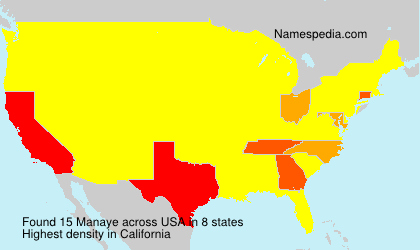 Surname Manaye in USA Surname Manaye in USA
