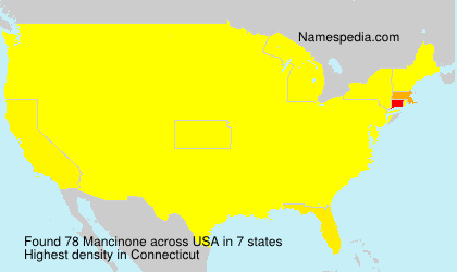 Surname Mancinone in USA