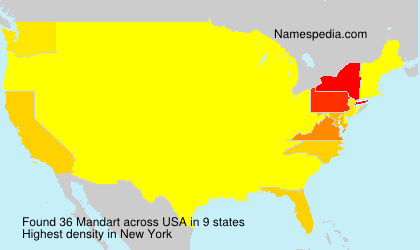 Surname Mandart in USA Surname Mandart in USA