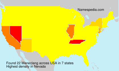 Surname Maneclang in USA