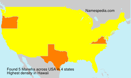 Surname Maneha in USA Surname Maneha in USA