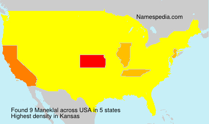 Surname Maneklal in USA