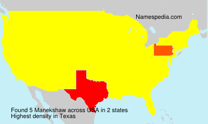 Surname Manekshaw in USA Surname Manekshaw in USA