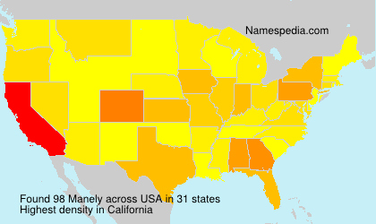 Surname Manely in USA Surname Manely in USA