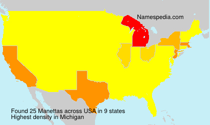 Surname Manettas in USA Surname Manettas in USA