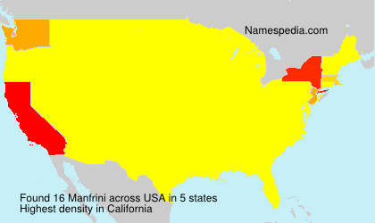 Surname Manfrini in USA Surname Manfrini in USA