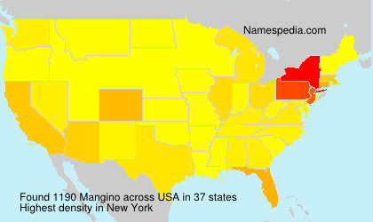 Surname Mangino in USA
