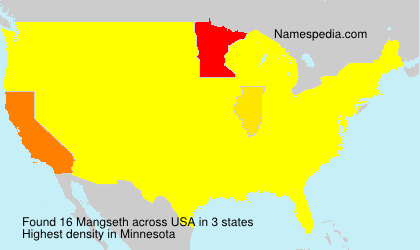Surname Mangseth in USA Surname Mangseth in USA