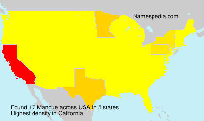 Surname Mangue in USA Surname Mangue in USA