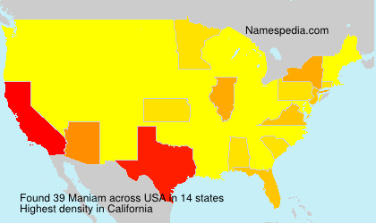 Surname Maniam in USA Surname Maniam in USA