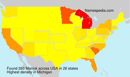 Surname Manick in USA Surname Manick in USA