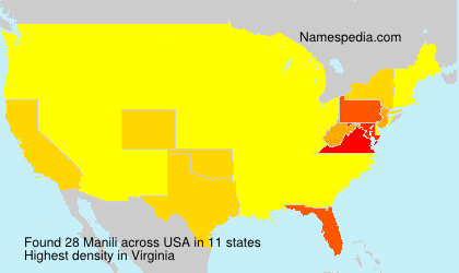 Surname Manili in USA