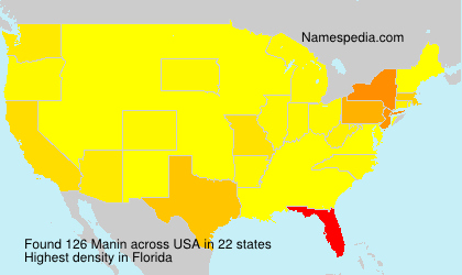 Surname Manin in USA Surname Manin in USA