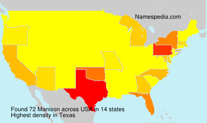 Surname Manison in USA Surname Manison in USA