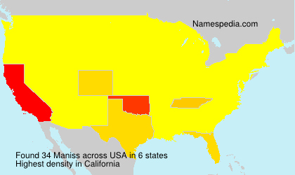 Surname Maniss in USA Surname Maniss in USA