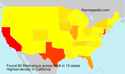 Surname Mankarious in USA Surname Mankarious in USA